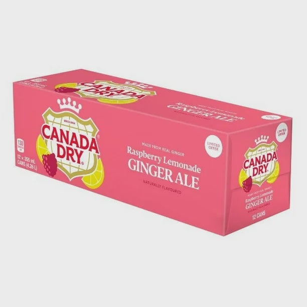 Canada Dry Raspberry Lemonade Ginger Ale 12x355ml +$1.20DEP