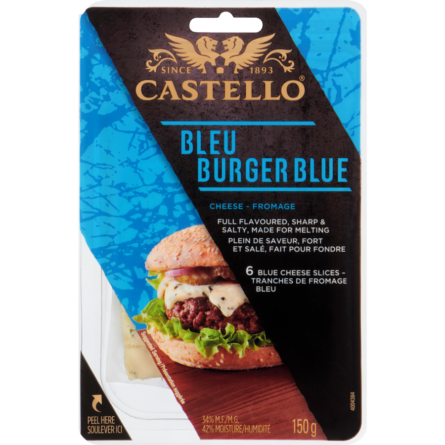 Castello Burger Blue Cheese Slices - 150g