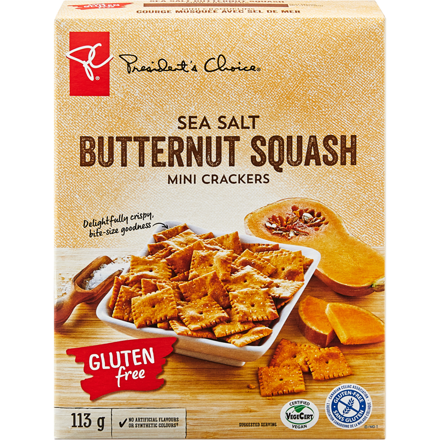 PC Sea Salt Butternut Squash GF Mini Crackers - 113g