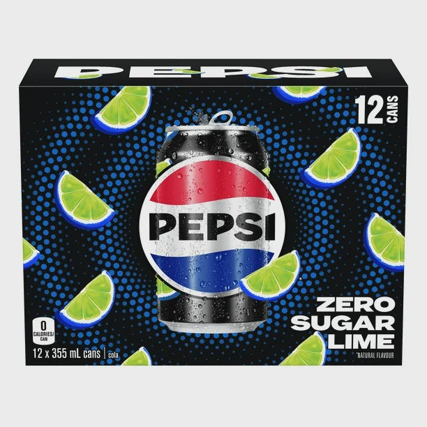 Pepsi Zero Sugar Lime 12x355ml +$1.20DEP