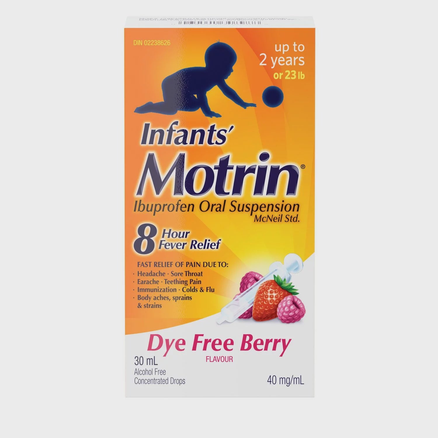 Motrin Ibuprofen Oral Suspension Infant Dye Free Pain Relief 30 ml