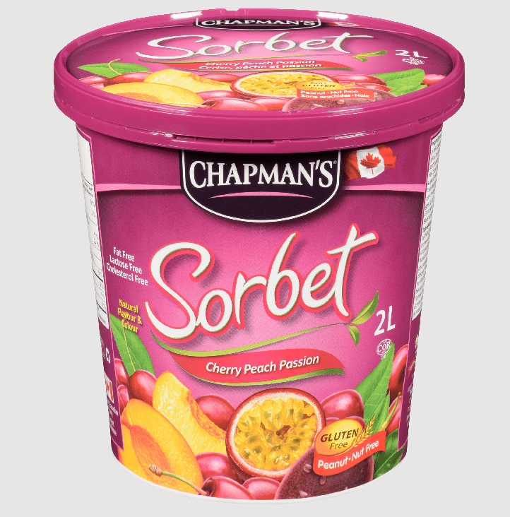 Chapmans Cherry Peach Passion Sorbet 2L