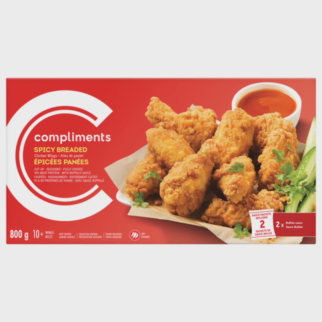 Compliments Breaded Spicy Chicken Wings - 800 g