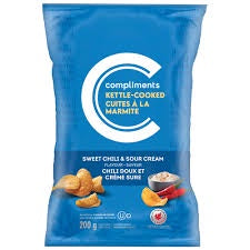 Compliments Kettle Cooked Sweet Chili & Sour Cream Chips