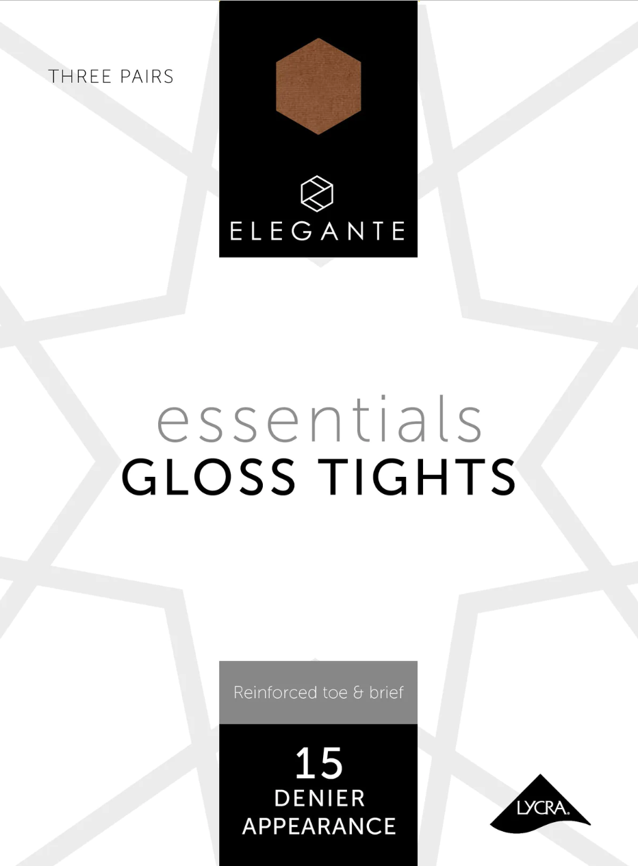 Elegante Essential Bronze Glow Gloss Tights 3pk