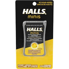 Halls Mini Cough Drops  Honey & Lemon - 24ct