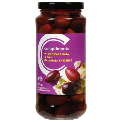 Compliments Kalamata Whole Olives - 375ml