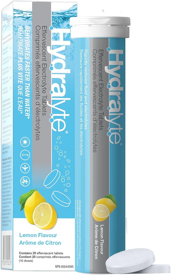 Hydralyte Electrolyte Tablets Lemon - 20ct