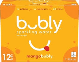 Bubly Mango Sparkling Water 12x355ml +$1.20DEP