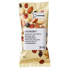 Roasted Nuts with Raisins & Cranberries 60g