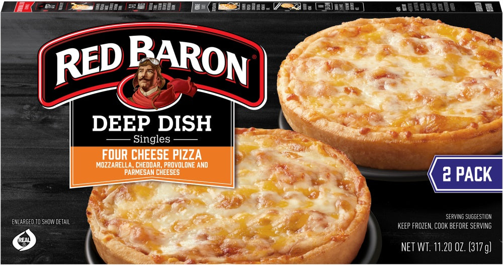 Red Baron Deep Dish Single Serve Cheese Pizza 2pk