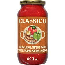 Classico Italian Sausage, Pepper & Onion Pasta Sauce - 600ml