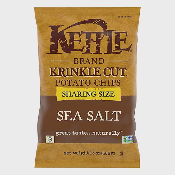 Kettle Krinkle Cut Sea Salt & Pepper Chips 368g