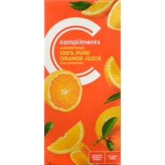 Compliments Orange Blend 100% Juice 1 L + $0.12 Dep