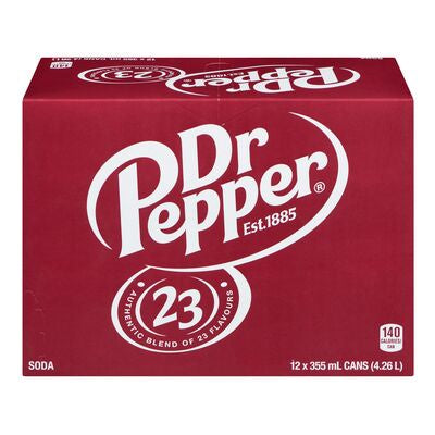 Dr Pepper Soda 12x355ml +$1.20DEP