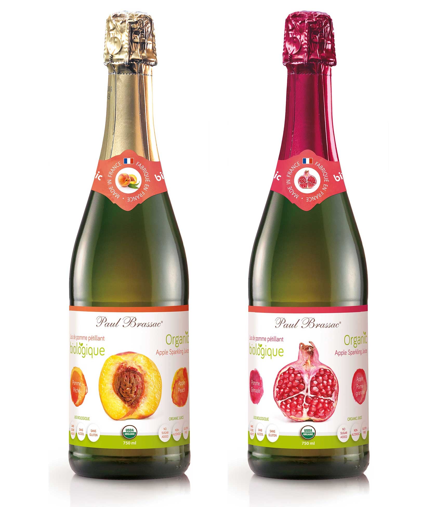 Paul Brassac Sparkling Apple Raspberry Juice 750 ml + $0.10 Dep