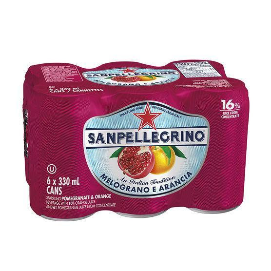 San Pellegrino Pomegranate & Orange - 6 x 330 ml + $0.60 Dep