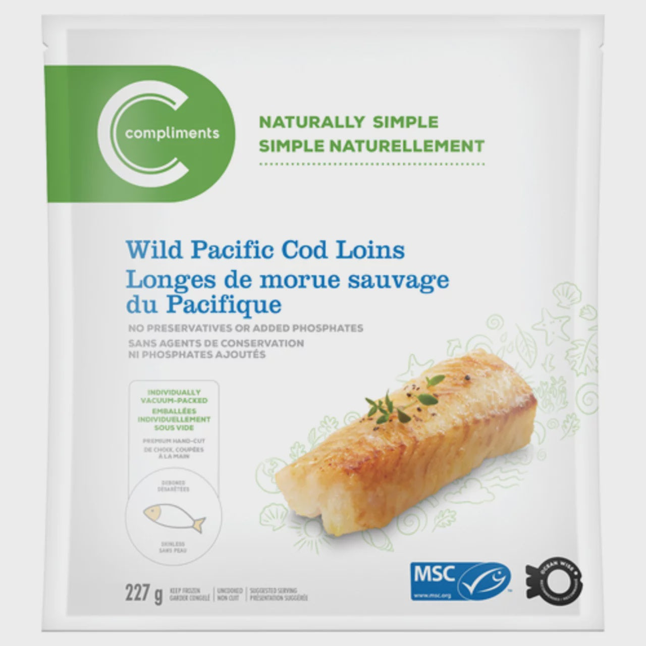 Compliments NS Cod Fillets - 908g