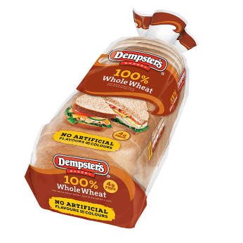 Dempsters 100% Whole Wheat Sliced Bread - 675g