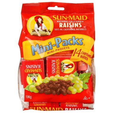 Sunmaid Raisins - Mini Packs - 196g