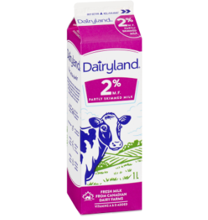 Dairyland 2% Milk - 1L + $0.10 Dep