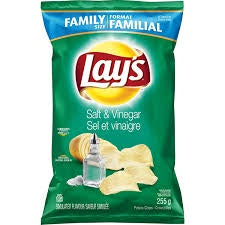 Lays Salt & Vinegar Potato Chips - 235 g