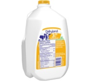 Dairyland 3.25% Homo Milk - 4L + $0.25 Dep