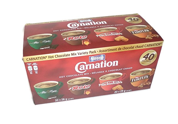 Carnation Variety Pack Hot Chocolate Individual Sachet - 7x25g