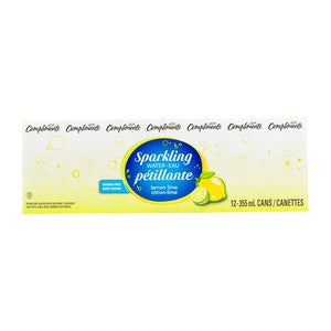 Compliments Lemon-Lime Sparkling Water 12x355ml + $1.20 Dep