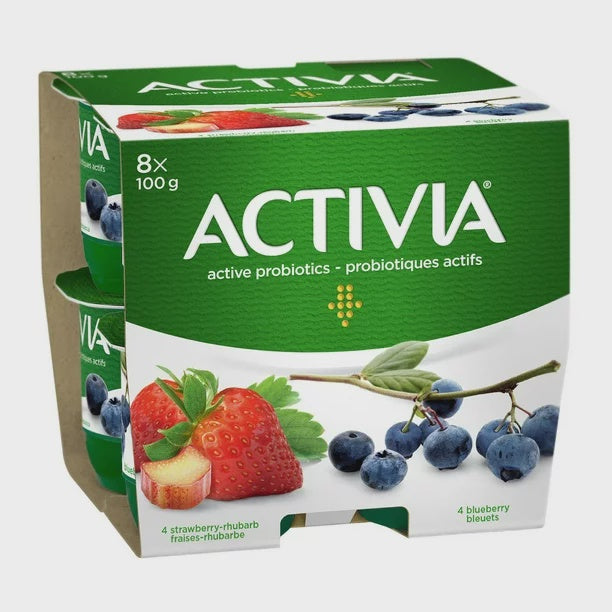 Activia Yogurt Berry Rhubarb - 8pk