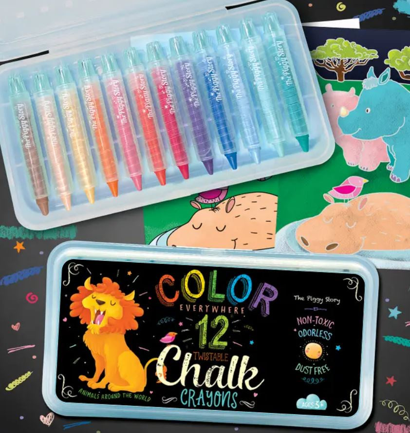 Color Everywhere Twistable Chalk Crayons - Animals