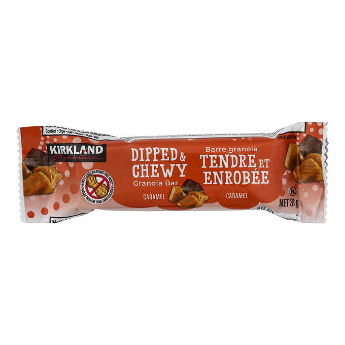 KS Dipped & Chewy Caramel Granola Bars - 48 Bars