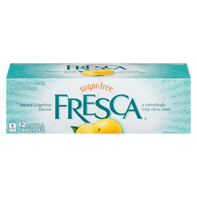 Fresca Sugar Free Grapefruit Soda -12 x 355 ml + $1.20 Dep