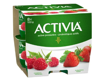 Activia Strawberry  Vanilla Yogurt 8x100g