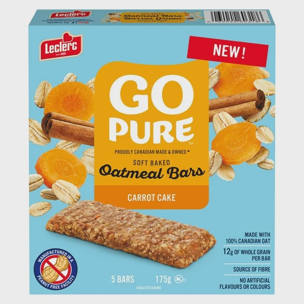 Go Pure Carrot Cake Oatmeal Bars - 5 Bars - 175g