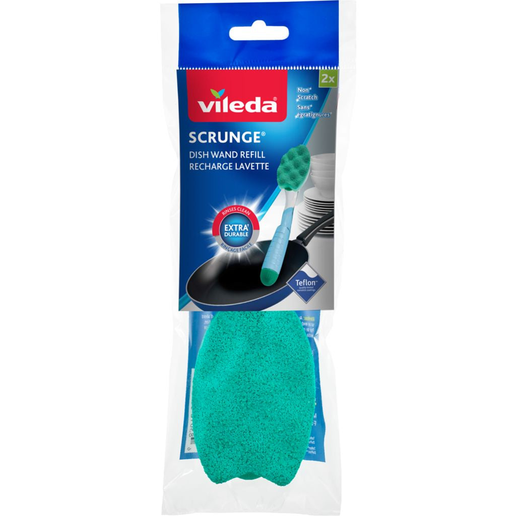 Vileda Scrunge Non-Scratch Dish Brush Refill pk/2