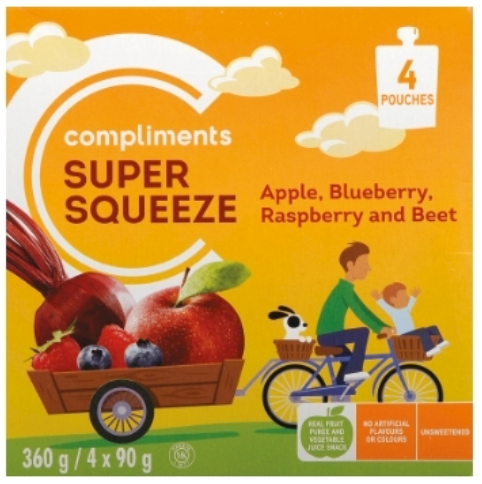 Compliments Apple Berry Beet Squeeze Fruit Snacks -