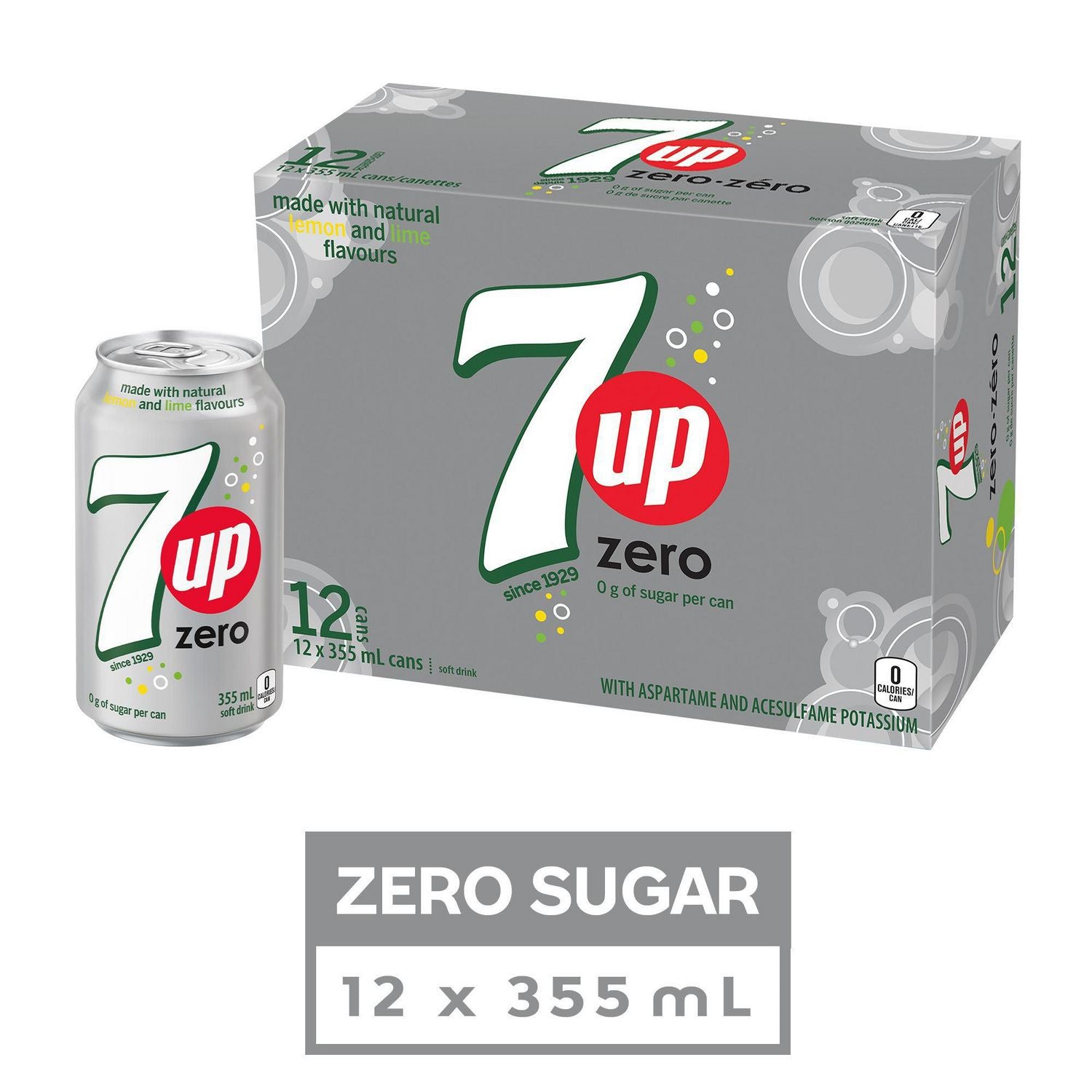 7-Up Zero 12x355ml + $1.20 Dep