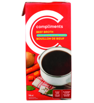 Compliments Balance No Salt Beef Broth - 900ml