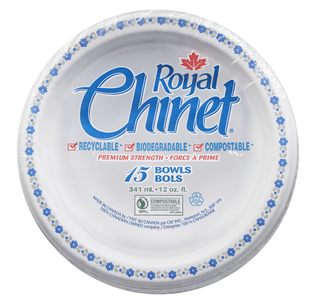 Royal Chinet Disposable Bowls 12oz - 15pk