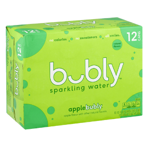 Bubly Apple Sparkling Water - 12 x 355ml + $1.20 Dep