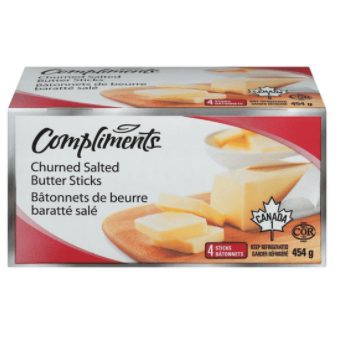 Compliments Salted Butter Sticks - 454g