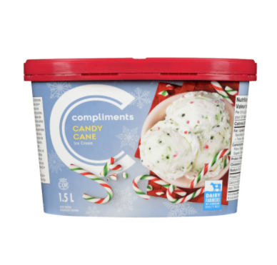 Compliments Candy Cane Ice Cream - 1.5L