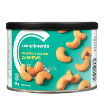 Compliments Roasted and Salted Cashews - 200g