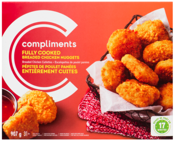 Compliments Fully Cooked Chicken Nuggets - 907g