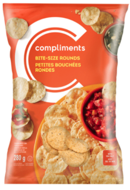 Compliments White Bite Size Round Tortilla Chips 280 g