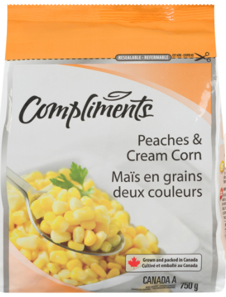 Compliments Peaches & Cream Frozen Corn - 750g