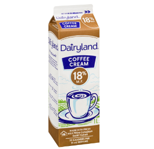 Dairyland 18% Coffee Cream - 946ml + $0.10 Dep