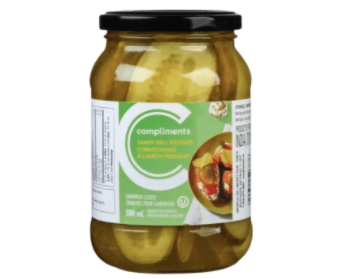 Compliments Tangy Dill Sandwich Sliced Pickles - 500ml