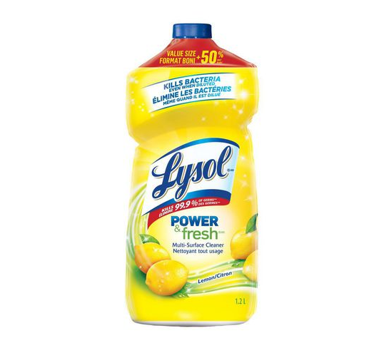 Lysol AntiBacterial MultiSurface Cleaner - Lemon - 1.2L